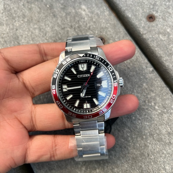 Citizen pepsi dial Men's Eco-Drive Stainless Steel Bracelet Watch - Picture 9 of 10